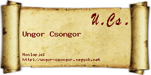 Ungor Csongor névjegykártya