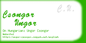 csongor ungor business card